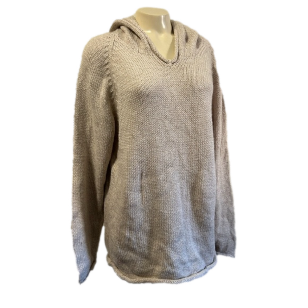 AMERICAN SOUTH SIDE pure alpaca wool hooded sweater Large ?